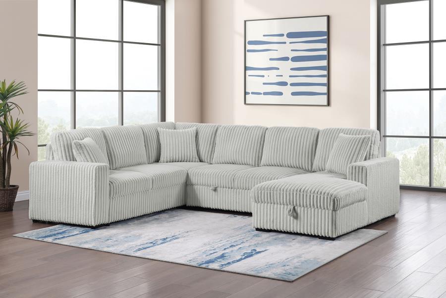 Devonshire - Sleeper Sectional Sofa Storage Chaise - Simple Home Plus