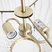 Melrose - 2-Light Beaded Chandelier - Antique Brass - Simple Home Plus