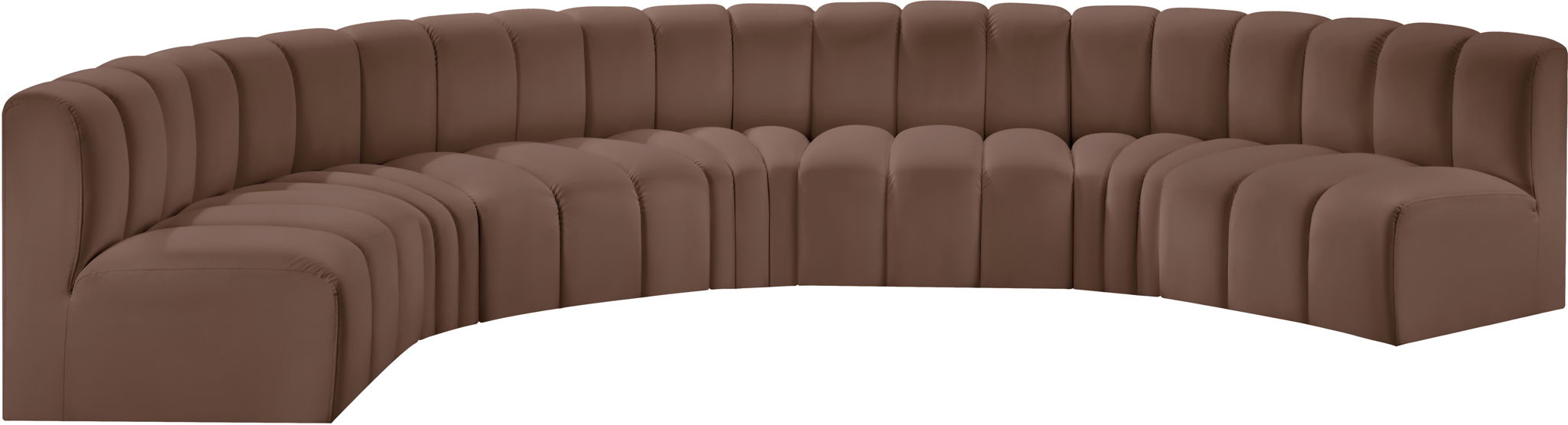 Arc - Faux Leather 7 Piece U-Shaped Modular Sofa - Simple Home Plus