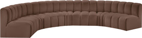 Arc - Faux Leather 7 Piece U-Shaped Modular Sofa - Simple Home Plus
