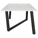 Mayer - Rectangular Faux Marble Dining Table - White - Simple Home Plus