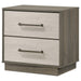 Fenwick - 2-Drawer Nightstand Bedside Table - Gray Oak - Simple Home Plus