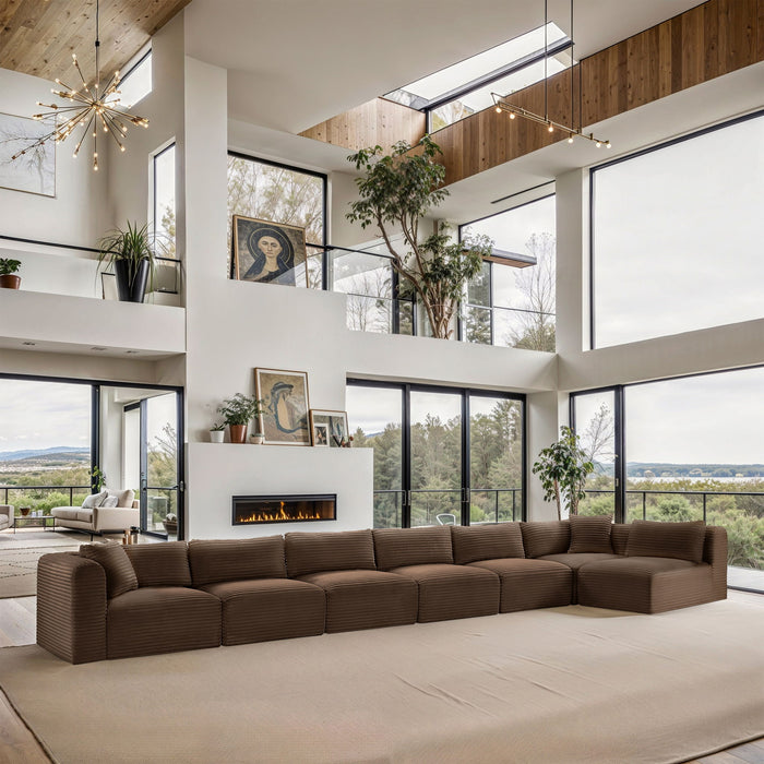 Shaggy - 7 Piece Modular Sectional - Simple Home Plus