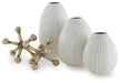 Azerton - White / Gold Finish - Accessory Set (Set of 5) - Simple Home Plus