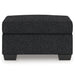 Jasmine Peaks - Ottoman - Coal - Simple Home Plus