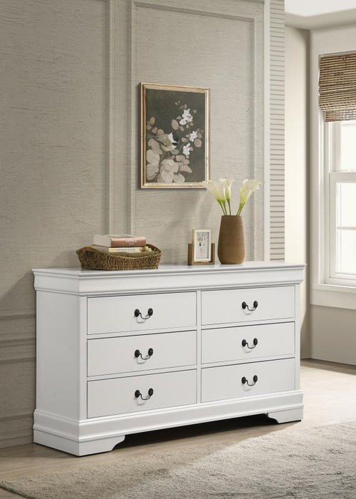 Louis Philippe - Six-Drawer Dresser - Simple Home Plus