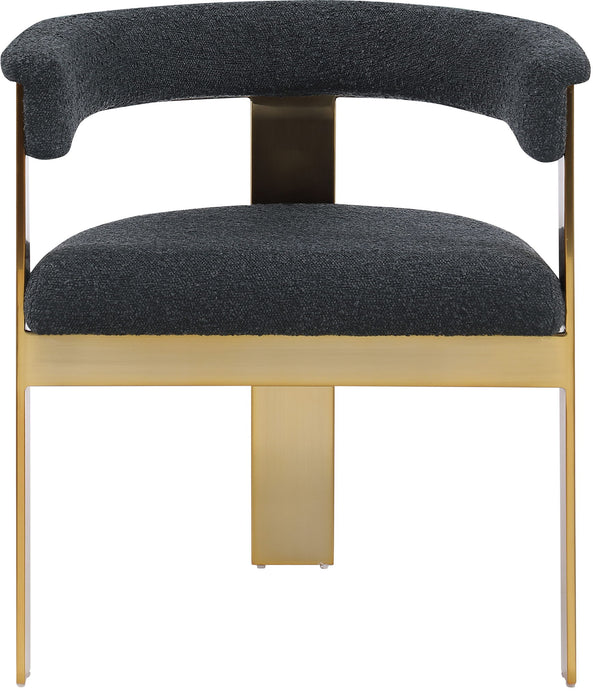 Romeo - Boucle Dining Chair With Gold Base (Set of 2) - Simple Home Plus
