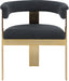Romeo - Boucle Dining Chair With Gold Base (Set of 2) - Simple Home Plus