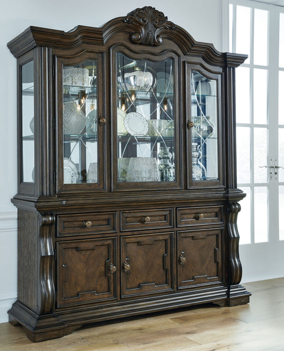 Maylee - Dark Brown - Dining Buffet And Hutch - Simple Home Plus