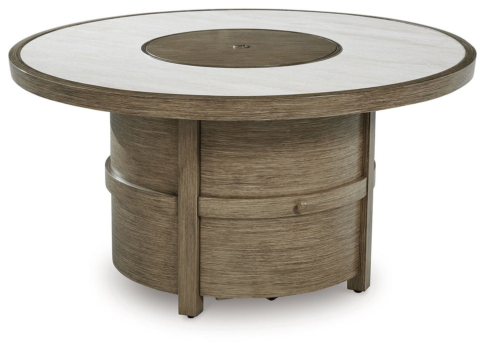 Rainier Ranch - Beige - Round Fire Pit Table - Simple Home Plus