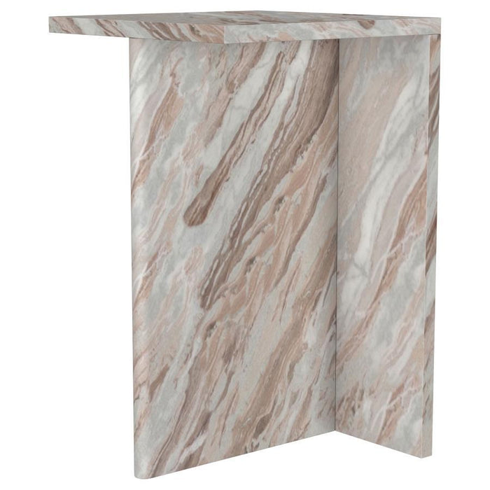 Bowdoin - Genuine Marble Accent Side Table - Gray - Simple Home Plus