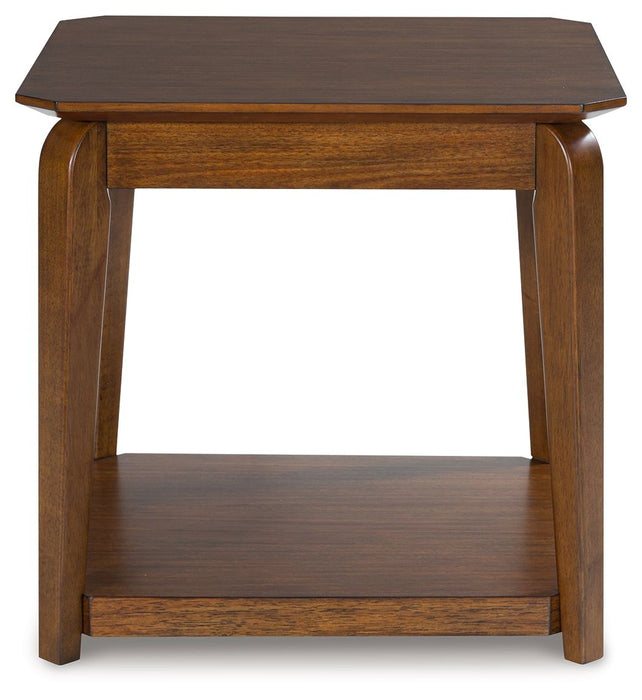 Trenmour - Medium Brown - Square End Table - Simple Home Plus