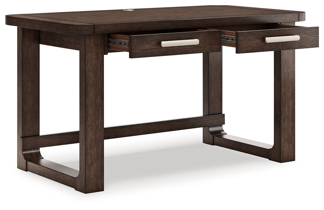 Breckington - Dark Brown - Home Office Desk - Simple Home Plus