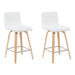 Vienna - Modern Counter Height Swivel Bar Stool - Patterned Oak Wood Frame - Simple Home Plus