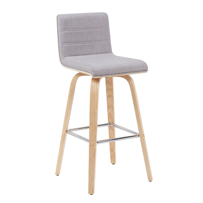 Vienna - Modern Swivel Bar Height Stool - Patterned Oak Wood Frame - Simple Home Plus