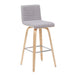 Vienna - Modern Swivel Bar Height Stool - Patterned Oak Wood Frame - Simple Home Plus