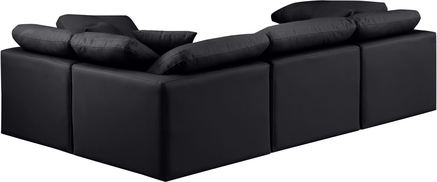 Indulge - Faux Leather 4 Piece Modular Corner Sectional - Simple Home Plus