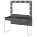 Afshan - 3-Drawer Vanity Set With Lighting - Gray High Gloss - Simple Home Plus