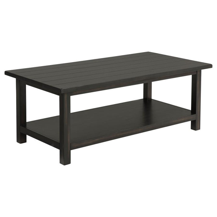 Payne - Wood Coffee Table with Shelf - Simple Home Plus