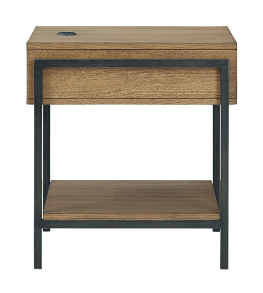 Fridley - Brown / Black - Rectangular End Table - Simple Home Plus