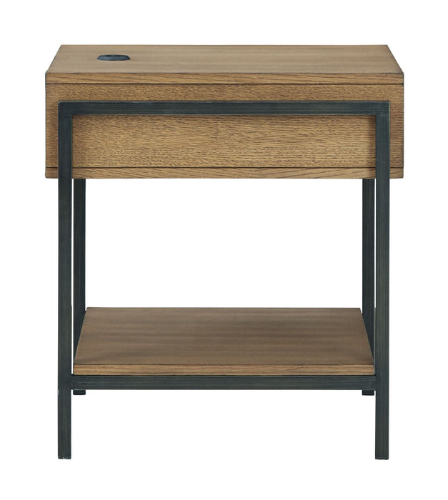 Fridley - Brown / Black - Rectangular End Table - Simple Home Plus
