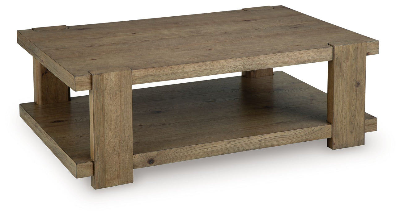 Flangren - Rectangular Cocktail Table - Light Brown - Simple Home Plus