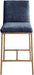 Reeves - Chenille Fabric Upholstered Counter Stool (Set of 2) - Gold Base - Simple Home Plus