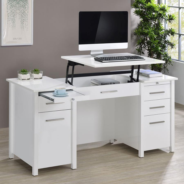 Dylan - 4-Drawer Lift Top Office Desk - Simple Home Plus
