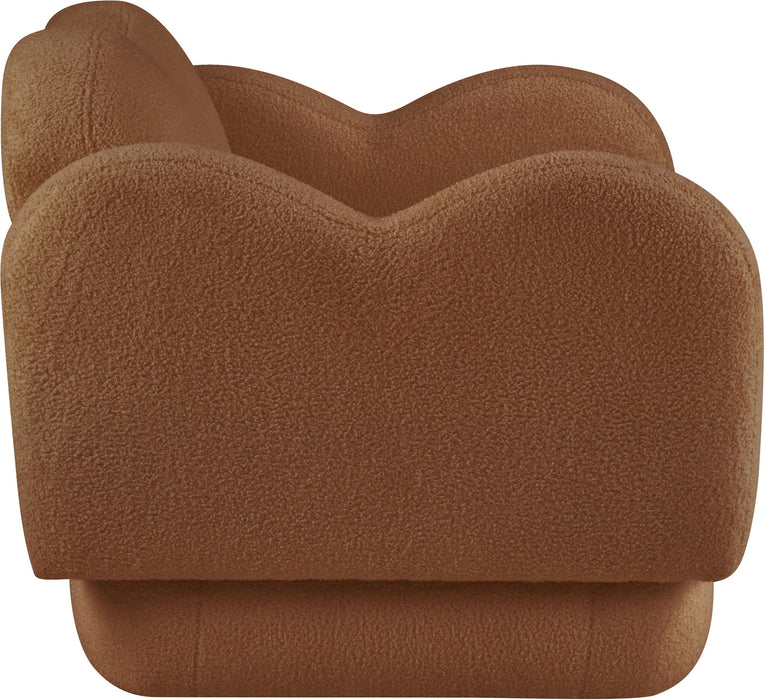 Bloom - Teddy Fabric Chair - Saddle - Simple Home Plus