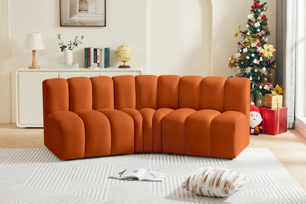 Arc - Velvet 3 Piece Modular Corner Sofa - Simple Home Plus