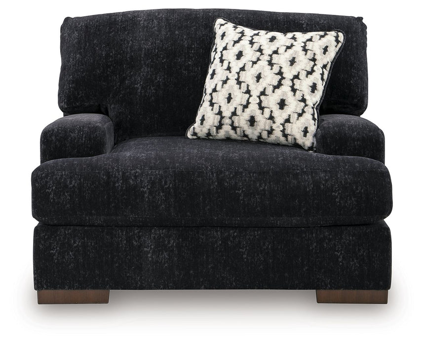 Whitmore Manor - Chair And A Half - Black Pearl - Simple Home Plus