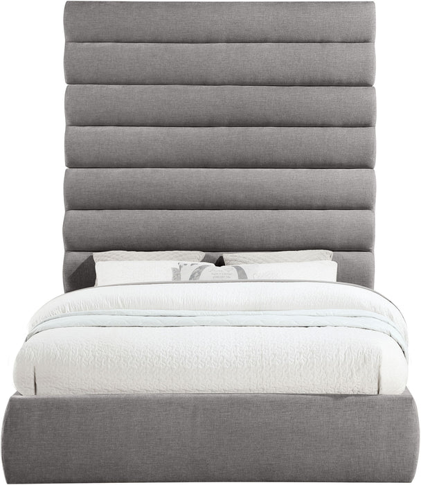 Adam - Chenille Fabric Bed With 89" Headboard - Simple Home Plus