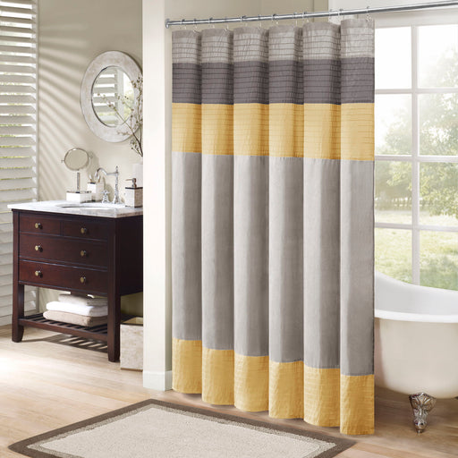Amherst - 72x84" Shower Curtain - Yellow - Simple Home Plus