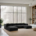 Shaggy - 5 Piece Modular Sectional With Chaise And Ottoman - Simple Home Plus
