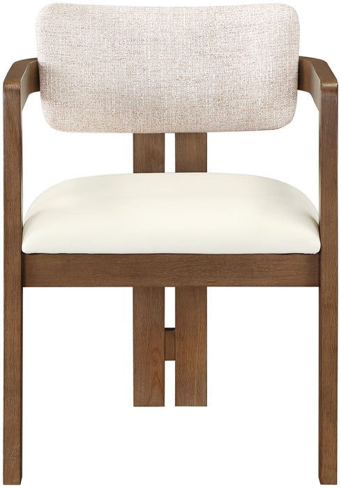 Ravina - Upholstered Dining Chair With Stained Brown Base (Set of 2) - Simple Home Plus