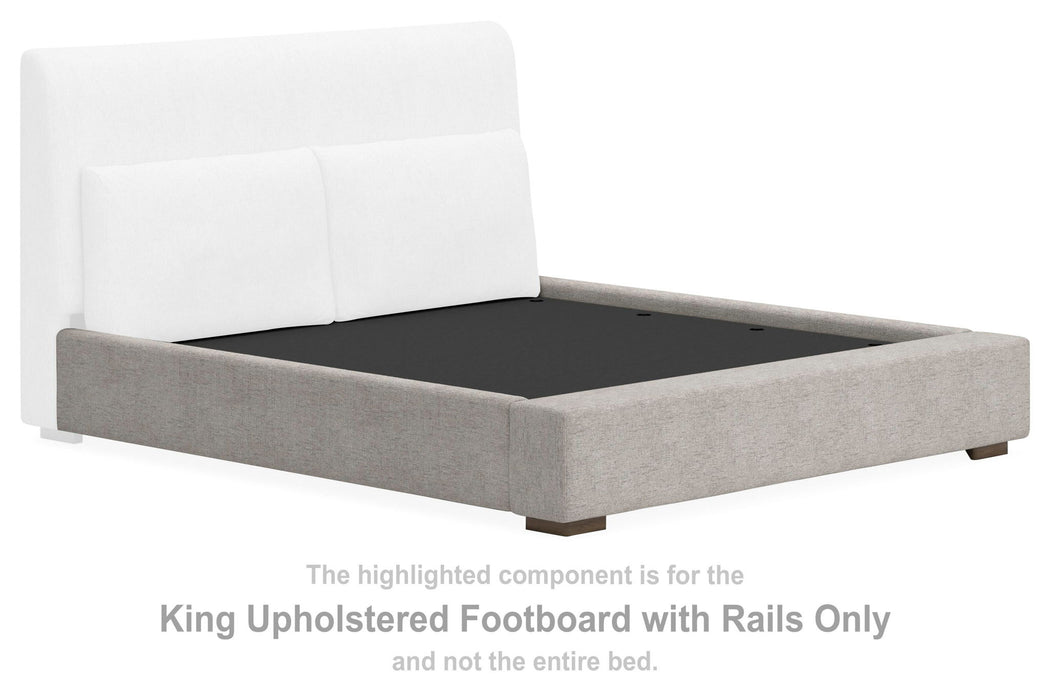 Cabalynn - King Uph Footboard With Rails - Oatmeal - Simple Home Plus