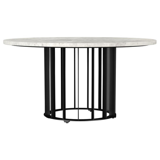 Haven - Round Genuine White Marble Top Table - Simple Home Plus