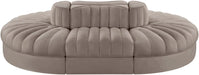 Rummi - Oval Velvet Performance Fabric Upholstered 6 Piece Modular Sectional - Simple Home Plus
