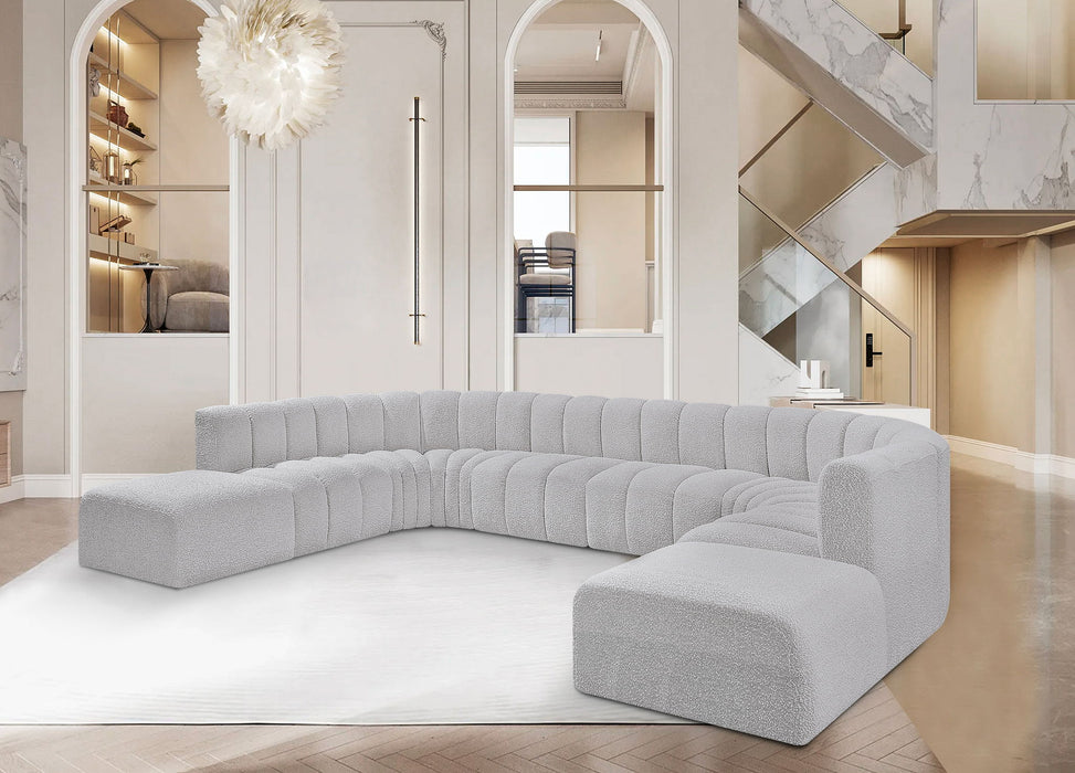 Arc - Boucle Fabric Modular Sectional - Simple Home Plus