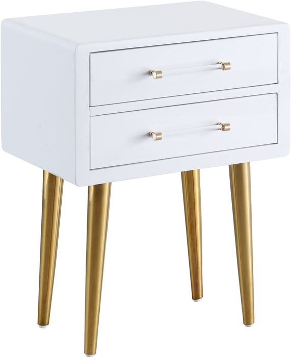 Zane - Side Table - White Lacquer - Simple Home Plus