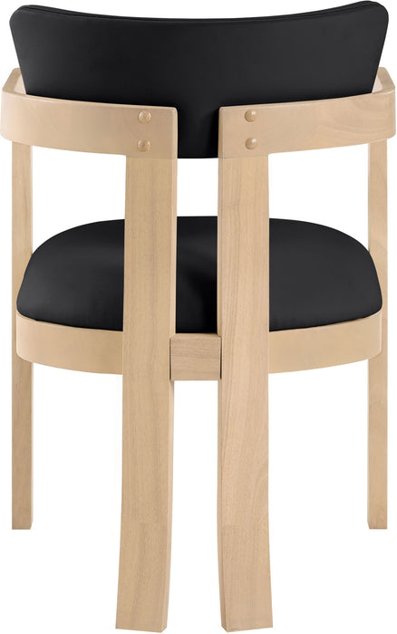 Lavrin - Vegan Leather Dining Arm Chair (Set of 2) - Natural Base - Simple Home Plus