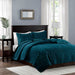 Harper - King Reversible 3 Piece Coverlet Set - Teal - Simple Home Plus