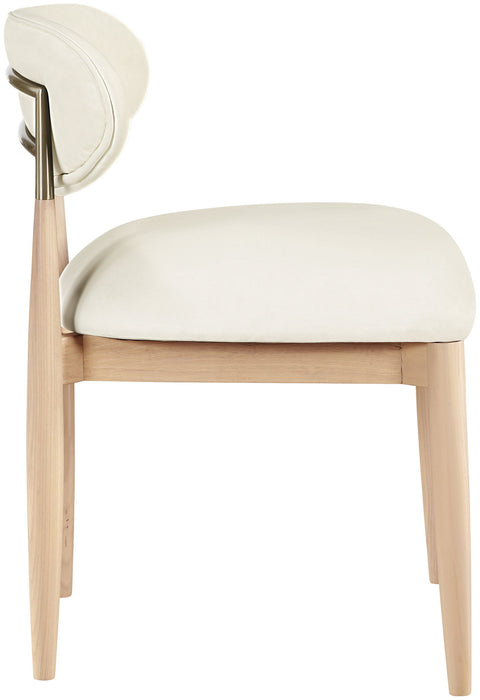 Riccio - Faux Leather Dining Side Chair (Set of 2) - Natural Frame - Simple Home Plus