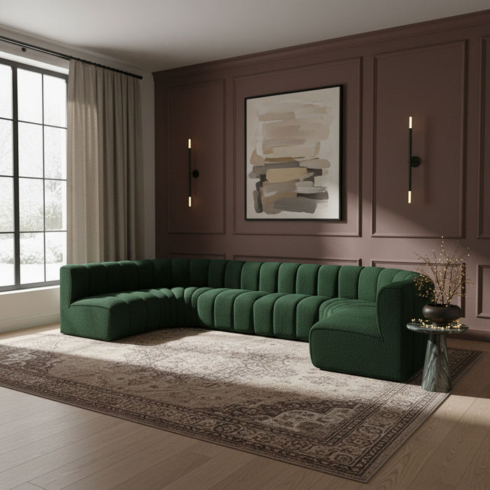 Arc - Boucle Fabric 8 Piece Modular Sofa - Simple Home Plus