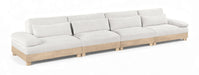 Turin - Chenille Fabric Upholstered Modular Sectional - White - Simple Home Plus