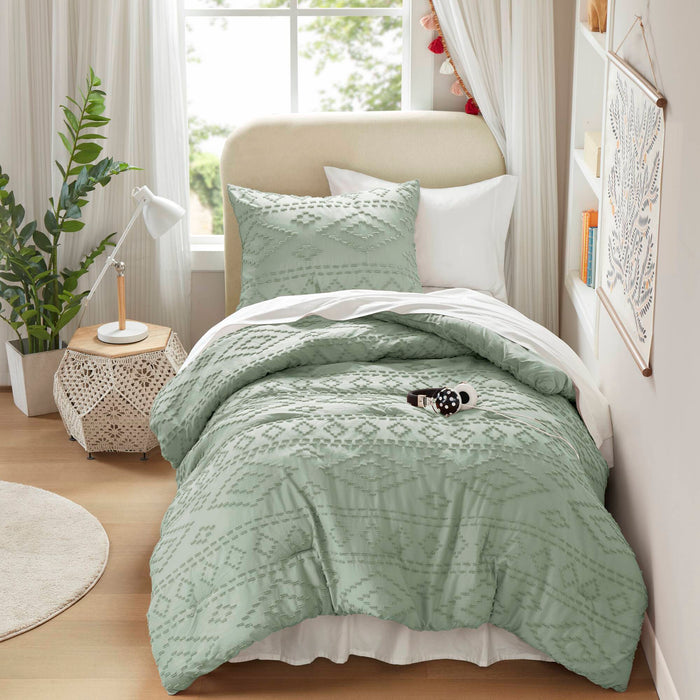Gigi - Full/Queen Comforter Mini Set - Sage Green - Simple Home Plus