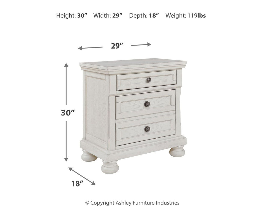 Robbinsdale - Two Drawer Night Stand - Antique White - Simple Home Plus