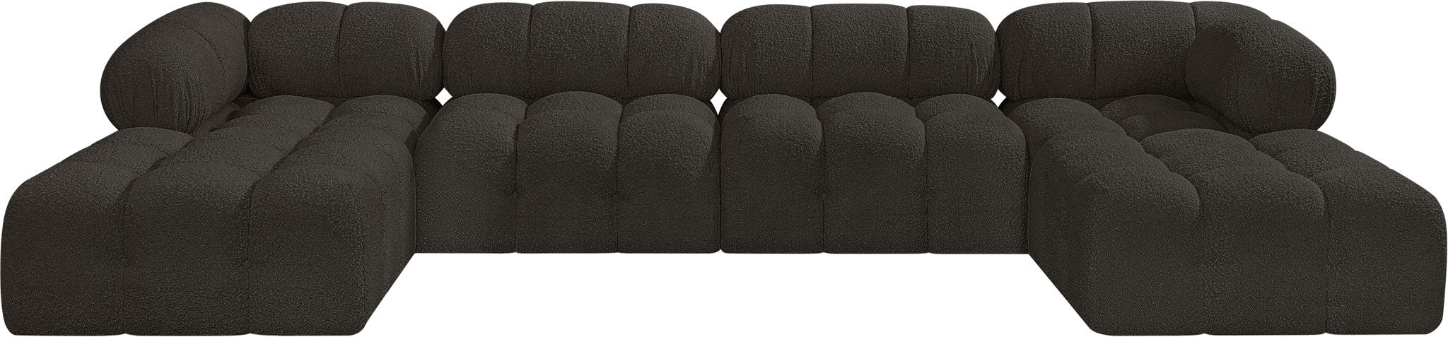 Ames - 6 Piece Fabric Modular U-Shaped Sectional - Simple Home Plus