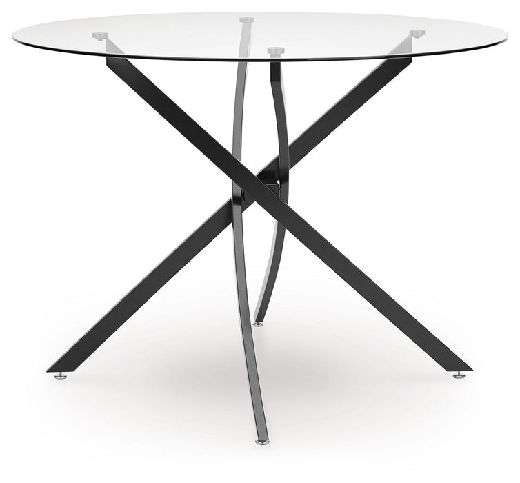 Pharwynn - 5 Pc. - Dining Room Table, 4 Side Chair - Black - Simple Home Plus