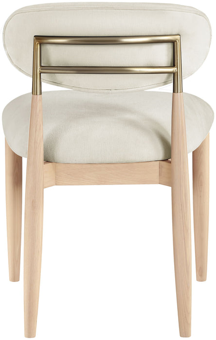 Riccio - Fabric Dining Side Chair (Set of 2) - Natural Frame - Simple Home Plus